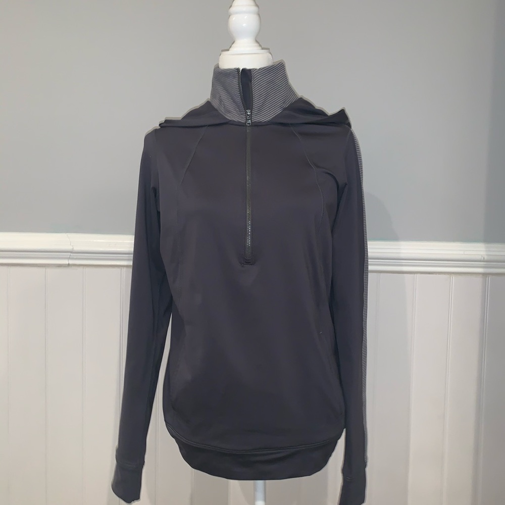 Gray Hooded Under Armour 1/4 Zip